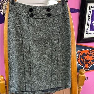 Gray Button-Detail Women's Skirt